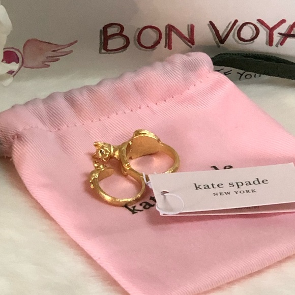NWT KATE SPADE ♠️ HOUSE AND CAT RING - 7 - Picture 6 of 9